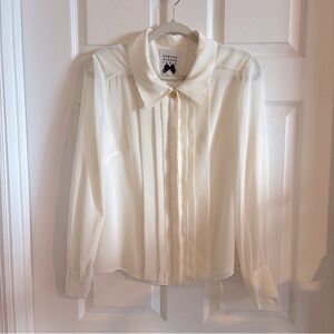 EDWARD ARCHOUR ivory blouse Size 44/ 12 US